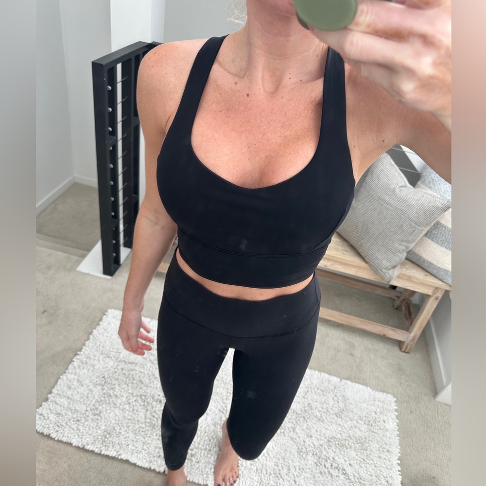 Lululemon Free To Be Longline Bra Black Strappy Back Sports Bra | Size 6 - Picture 4 of 10